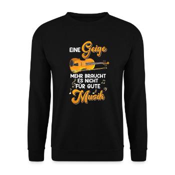 C’est tout ce dont vous avez besoin pour une bonne musique que le violon - Sweat-shirt Unisexe - noir - Devant - Alina (178cm) & Michal (187cm)