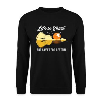La vie est courte mais douce pour certaines guitares - Sweat-shirt Unisexe - noir - Devant - Alina (178cm) & Michal (187cm)