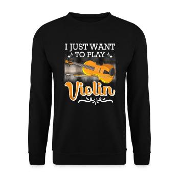 Musicien Je suis assez Je joue du violon maintenant - Sweat-shirt Unisexe - noir - Devant - Alina (178cm) & Michal (187cm)