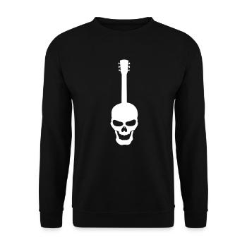 Rocker Bones Face Rock Metal Musicien Guitare - Sweat-shirt Unisexe - noir - Devant - Alina (178cm) & Michal (187cm)