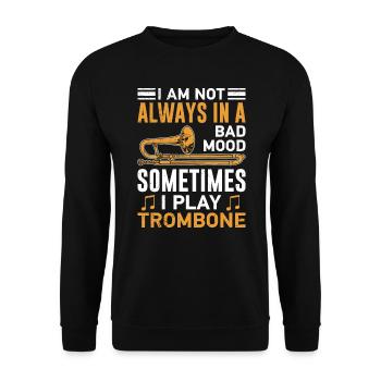 Ne soyez pas toujours de mauvaise humeur, je joue du trombone - Sweat-shirt Unisexe - noir - Devant - Alina (178cm) & Michal (187cm)