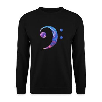 Clef de fa Je suis un musicien partition d'orchestre - Sweat-shirt Unisexe - noir - Devant - Alina (178cm) & Michal (187cm)