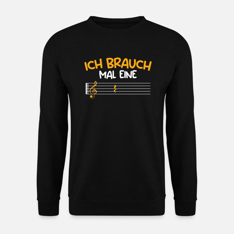 Musiker ich brauche mal eine Pause Noten - Unisex Pullover - Schwarz