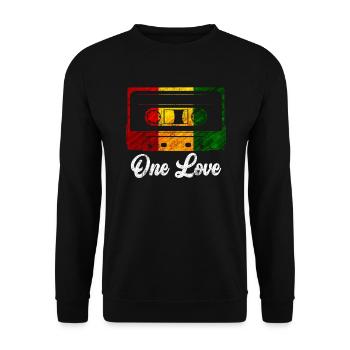 Walkman Cassette Recorder One Love Cassette - Unisex Sweatshirt - black - Front - Alina (178cm) & Michal (187cm)