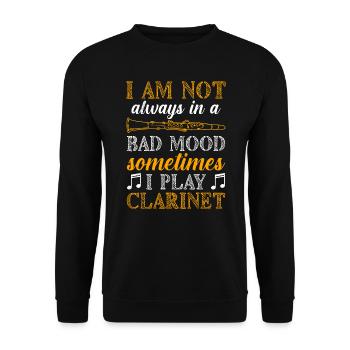 Pas toujours de mauvaise humeur, je joue de la clarinette - Sweat-shirt Unisexe - noir - Devant - Alina (178cm) & Michal (187cm)
