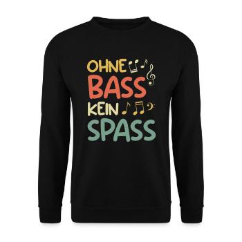 Music band without bass no fun sheet music - Unisex Sweatshirt - black - Front - Alina (178cm) & Michal (187cm)