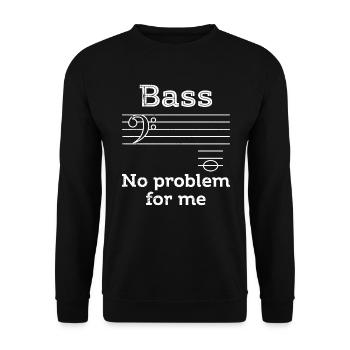La basse n'est pas un problème pour moi les notes de musique - Sweat-shirt Unisexe - noir - Devant - Alina (178cm) & Michal (187cm)