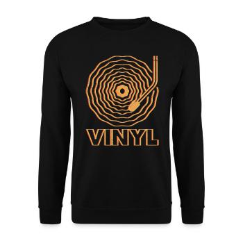 DJ Musiker Disko ich brauche Vinyl - Unisex Pullover - Schwarz - Vorne - Alina (178cm) & Michal (187cm)