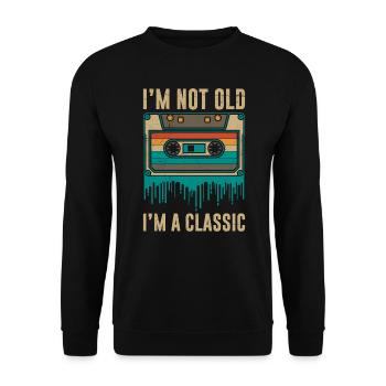 Je ne suis pas vieux, je suis des cassettes classiques - Sweat-shirt Unisexe - noir - Devant - Alina (178cm) & Michal (187cm)