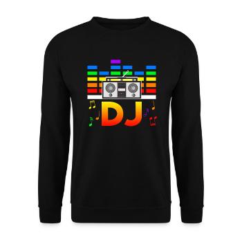 Rave Festival Techno Disko DJ Festival - Unisex Pullover - Schwarz - Vorne - Alina (178cm) & Michal (187cm)