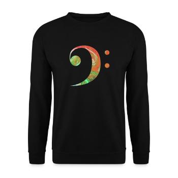 Clef de fa Je suis un musicien partition d'orchestre - Sweat-shirt Unisexe - noir - Devant - Alina (178cm) & Michal (187cm)