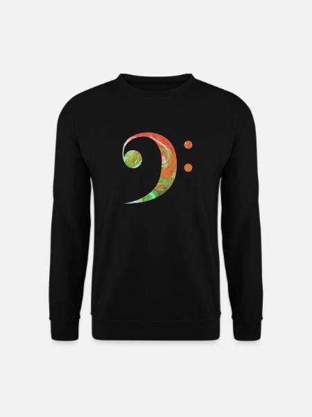 Bassschlüssel Ich bin Musiker Orchester Noten - Unisex Pullover - Schwarz