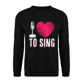 Music I love to sing - Unisex Sweatshirt - black - Front - Alina (178cm) & Michal (187cm)