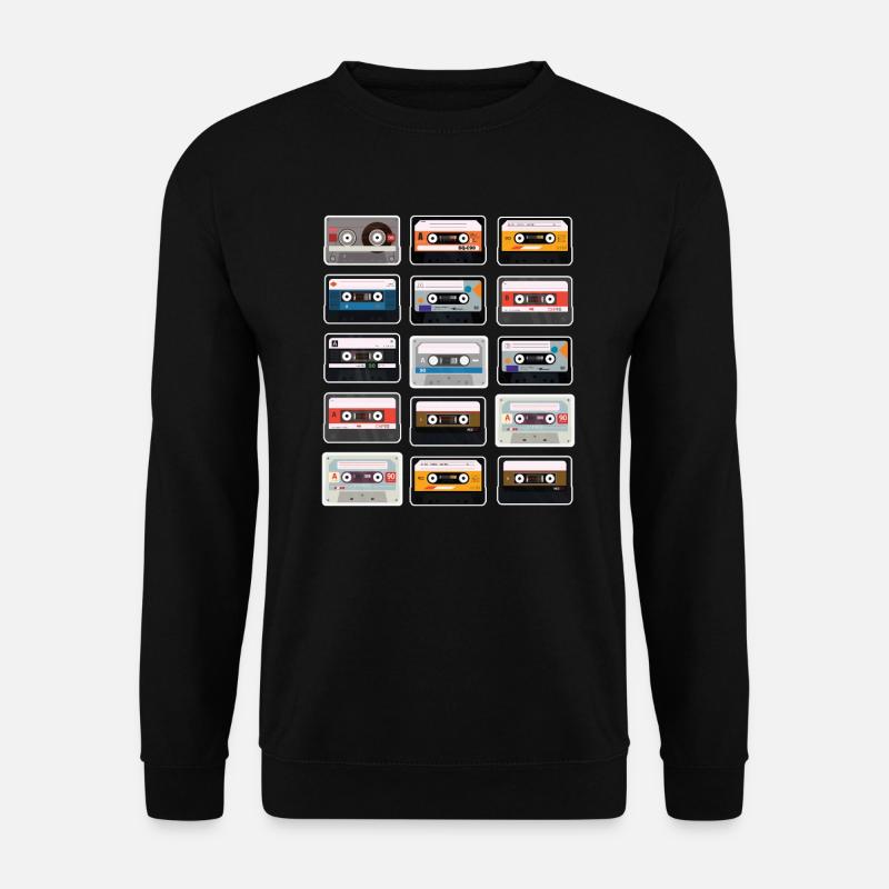 Ich bin ein Kind der 90er Jahre Kassetten 90er - Unisex Pullover - Schwarz