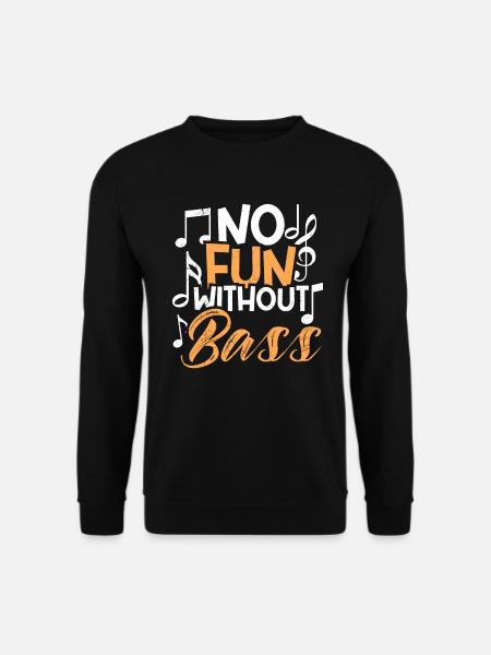Ohne Bass kein Spaß Musik Noten - Unisex Pullover - Schwarz