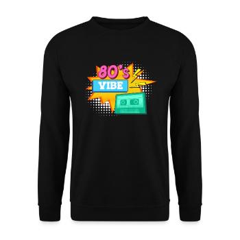 Musique J’ai l’ambiance des années 80 - Sweat-shirt Unisexe - noir - Devant - Alina (178cm) & Michal (187cm)