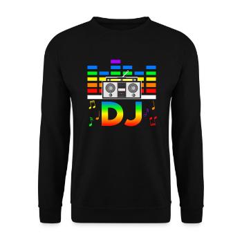 Rave Festival Techno Disko DJ Festival - Unisex Pullover - Schwarz - Vorne - Alina (178cm) & Michal (187cm)