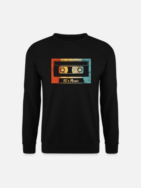 Musik Kassette ich komme aus den 80er - Unisex Pullover - Schwarz
