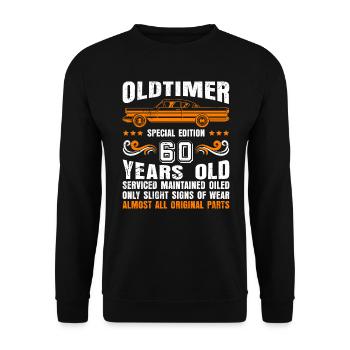 60e anniversaire toutes les pièces d’origine 60 ans - Sweat-shirt Unisexe - noir - Devant - Alina (178cm) & Michal (187cm)
