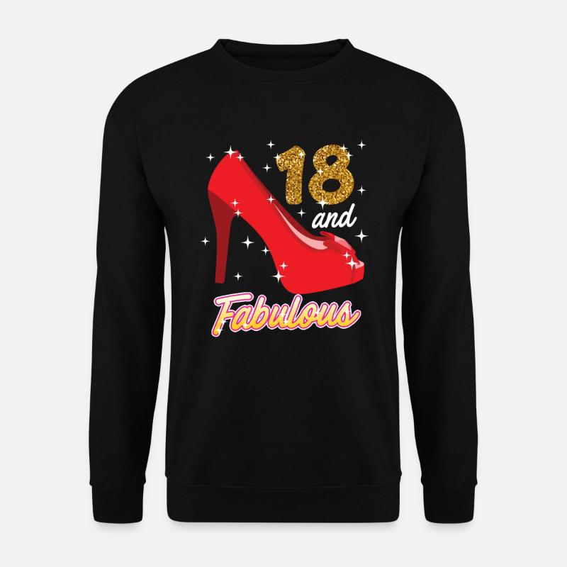 18 ans fille 18e anniversaire - Sweat-shirt Unisexe - noir