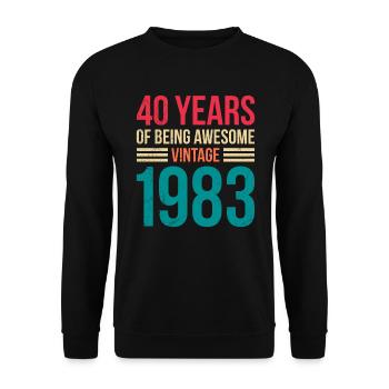 Legendär seit 40 Jahren 40. Geburtstag Vintag - Unisex Pullover - Schwarz - Vorne - Alina (178cm) & Michal (187cm)