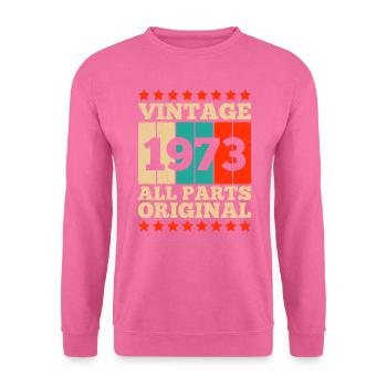 Oldtimer 1973 50 Jahre 50. Geburtstag Herren - Unisex Pullover - Pink - Vorne