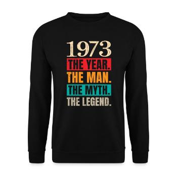 50 years - Unisex Sweatshirt - black - Front - Alina (178cm) & Michal (187cm)