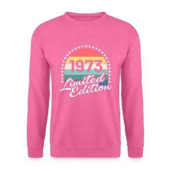 Limitierte 1973 50. Geburtstag 50 Jahre Herren - Unisex Pullover - Pink - Vorne