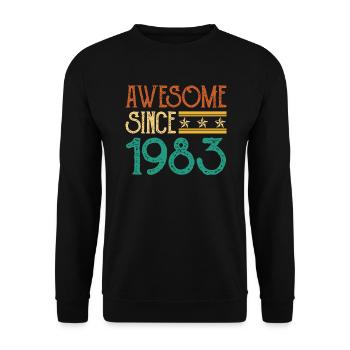 40e anniversaire né en 1983 fête d’anniversaire - Sweat-shirt Unisexe - noir - Devant - Alina (178cm) & Michal (187cm)