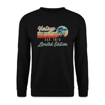 50 Jahre 50. Geburtstag - Unisex Pullover - Schwarz - Vorne - Alina (178cm) & Michal (187cm)