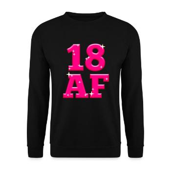 18 Jahre - Unisex Pullover - Schwarz - Vorne - Alina (178cm) & Michal (187cm)