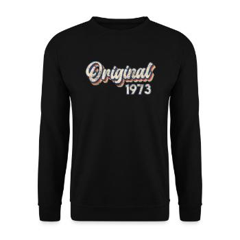 50. Geburtstag Jahrgang 1973 50 Jahre - Unisex Pullover - Schwarz - Vorne - Alina (178cm) & Michal (187cm)