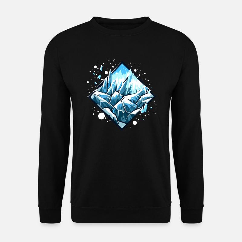 Ice Crystals Icicles Winter Landscape - Unisex Sweatshirt - black