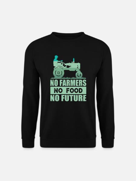 No Farmers No Food No Future Bauerndemo Landwirt - Unisex Pullover - Schwarz