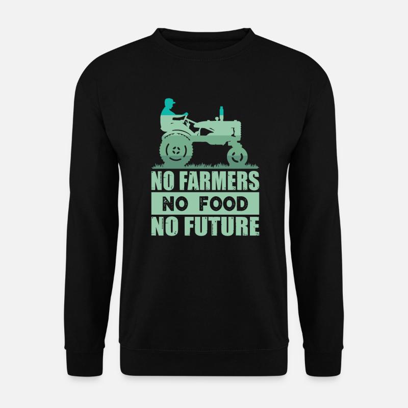 No Farmers No Food No Future Bauerndemo Landwirt - Unisex Pullover - Schwarz