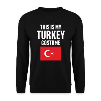 C’est mon costume de dinde - Sweat-shirt Unisexe - noir - Devant - Alina (178cm) & Michal (187cm)