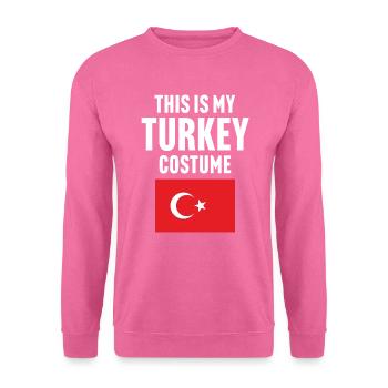 This my Turkey costume - Unisex Sweatshirt - pink - Front
