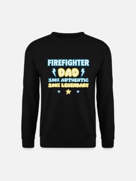 Feuerwehr Papa – Vatertagsgeschenk, Legendär - Unisex Pullover - Schwarz