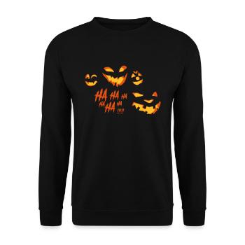 Pumpkins - Unisex Sweatshirt - black - Front - Alina (178cm) & Michal (187cm)