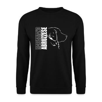 MAREMMANO ABRUZZESE Profile Dogs Dog Wilsigns - Unisex Sweatshirt - black - Front - Alina (178cm) & Michal (187cm)