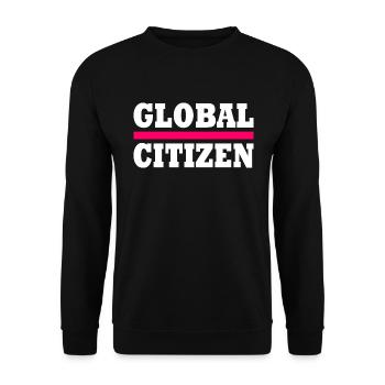 global citizen - Unisex Sweatshirt - black - Front - Alina (178cm) & Michal (187cm)