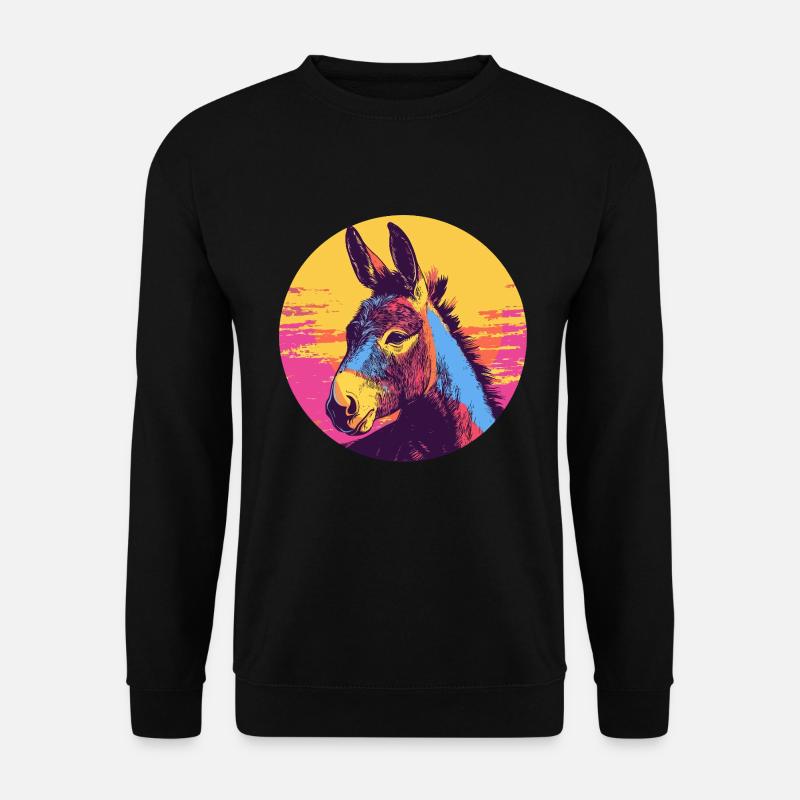 Pop Art Donkey - Unisex Sweatshirt - black