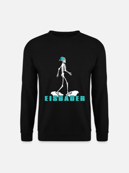 Eisbader Winterschwimmen am Eisloch Puddelmütze - Unisex Pullover - Schwarz