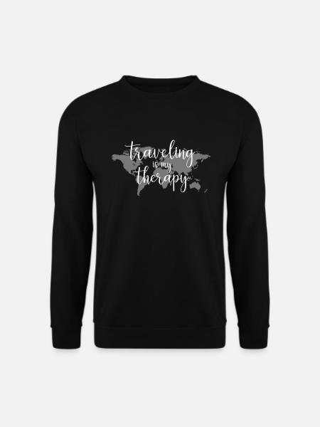 Thérapie de voyage world trip vacances tour mer cadeau - Sweat-shirt Unisexe - noir