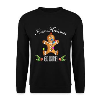 Lars Krismes go home Weihnachts Voodoo Zauber - Unisex Pullover - Schwarz - Vorne - Alina (178cm) & Michal (187cm)