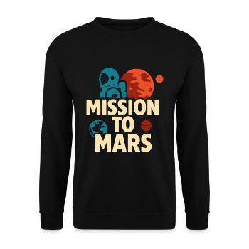 Mission to Mars Space Design - Unisex Sweatshirt - black - Front - Alina (178cm) & Michal (187cm)