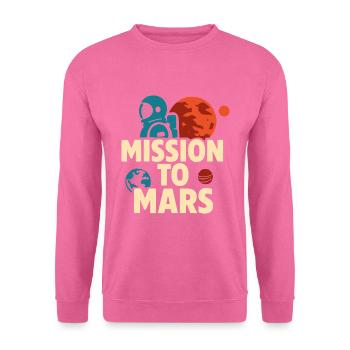 Conception spatiale de la mission vers Mars - Sweat-shirt Unisexe - rose - Devant