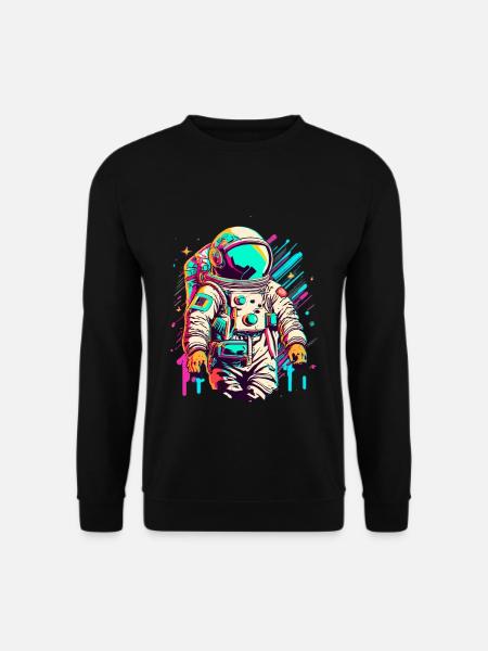 Astronaut Weltraum Raumfahrt - Unisex Pullover - Schwarz