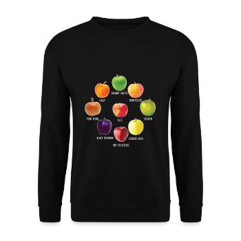 Apple Varieties Different Apples Realistic Apple - Unisex Sweatshirt - black - Front - Alina (178cm) & Michal (187cm)