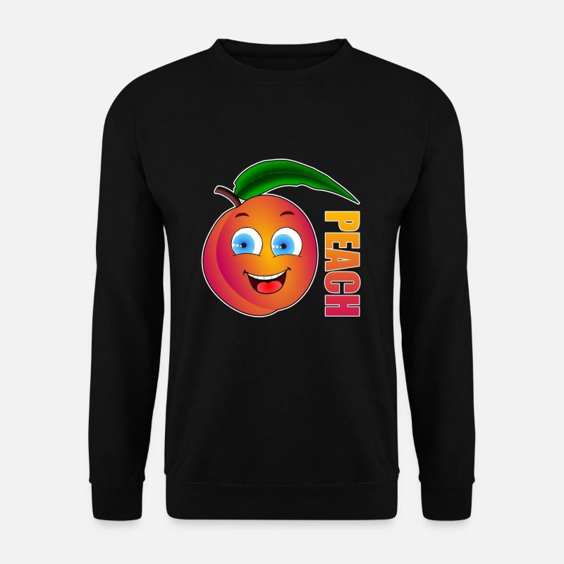 Peach Pfirsich - Unisex Pullover - Schwarz